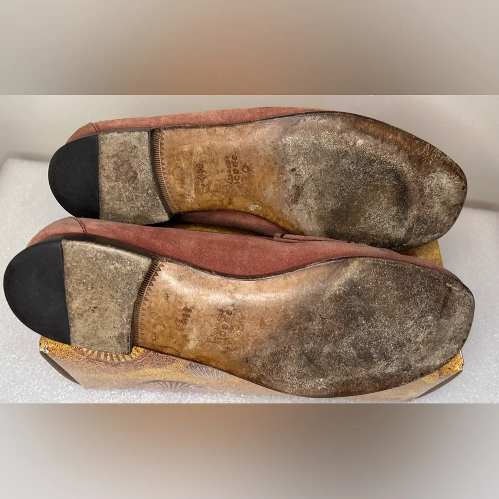 Vintage Gucci Horsebit 1953 Loafers Chestnut Brown Orange Suede Size W’s 39.5 - Picture 8 of 11